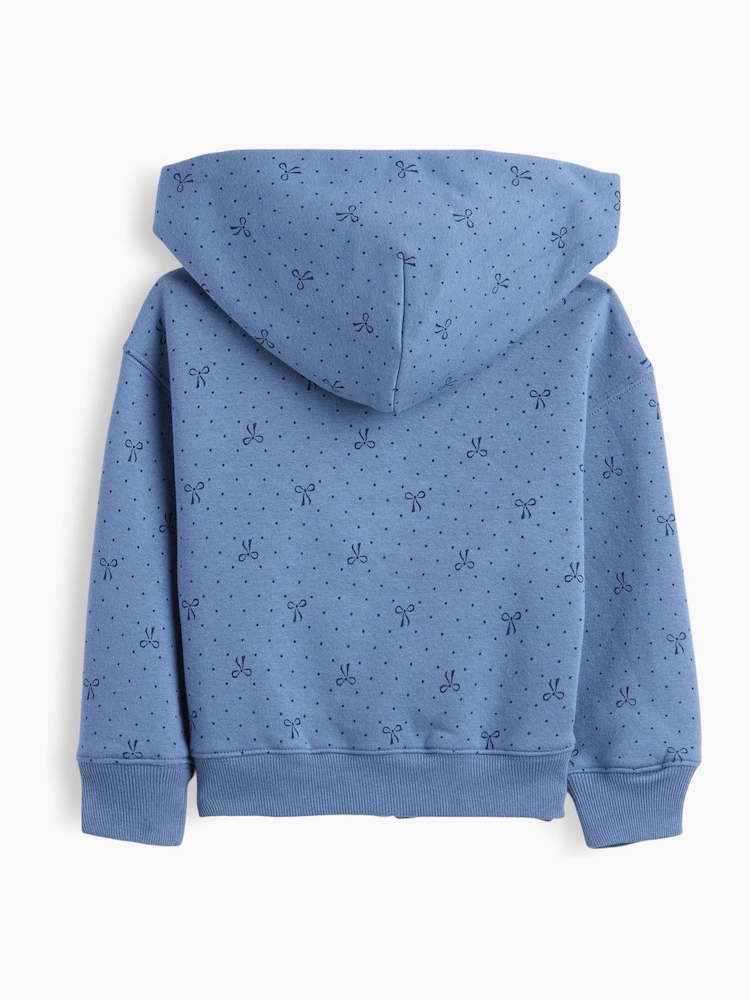 Gap Blue Bow Vintage Soft Zip-Up Hoodie (6mths-5yrs) - Image 2 of 3 Gap Blue Bow Vintage Soft Zip-Up Hoodie (6mths-5yrs) - Image 2 of 3