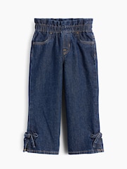 Gap Dark Wash Bow Split-Hem Stride Jeans (6mths-5yrs) - Image 2 of 3