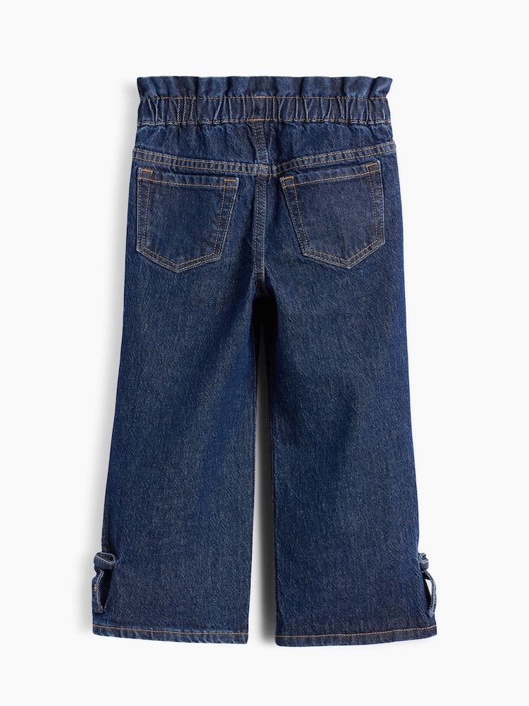 Gap Dark Wash Bow Split-Hem Stride Jeans (6mths-5yrs) - Image 3 of 3 Gap Dark Wash Bow Split-Hem Stride Jeans (6mths-5yrs) - Image 3 of 3