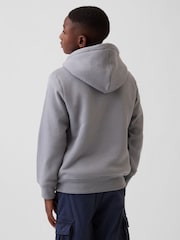 Grau - Gap Sherpa-Lined Zip-Up Hoodie (4-13yrs) - Bild 2 von 4