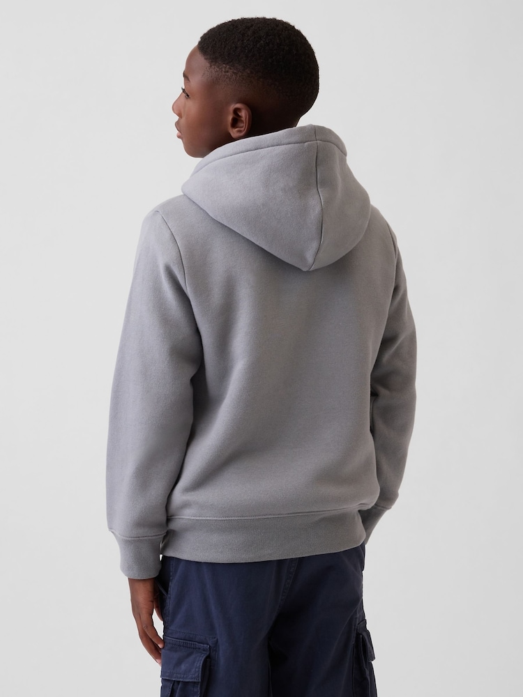 Grau - Gap Sherpa-Lined Zip-Up Hoodie (4-13yrs) - Bild 2 von 4 Grau - Gap Sherpa-Lined Zip-Up Hoodie (4-13yrs) - Bild 2 von 4