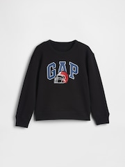 Nero - Gap Relaxed Logo Sweatshirt (4-13yrs) - Immagine 1 di 3