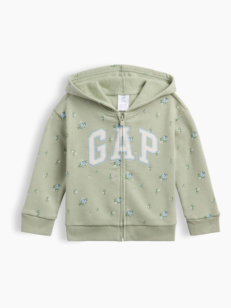 Floreale verde - Gap Vintage Soft Zip-Up Hoodie (6mths-5yrs) - Immagine 1 di 3 Floreale verde - Gap Vintage Soft Zip-Up Hoodie (6mths-5yrs) - Immagine 1 di 3