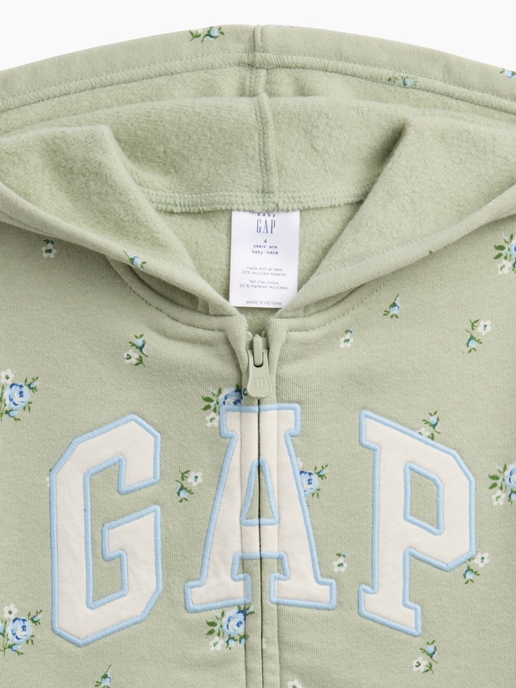 Floreale verde - Gap Vintage Soft Zip-Up Hoodie (6mths-5yrs) - Immagine 3 di 3 Floreale verde - Gap Vintage Soft Zip-Up Hoodie (6mths-5yrs) - Immagine 3 di 3