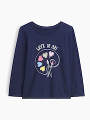 Gap Navy Art Graphic Long Sleeve T-Shirt (6mths-5yrs) - Image 1 of 3