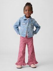 Rosa a fiori - Jeans Gap Stride con orlo arricciato (6mesi-5anni) - Immagine 1 di 3