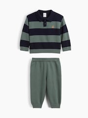 Gap Stripe Polo Jumper Outfit Set (0-24mths) - Immagine 1 di 2