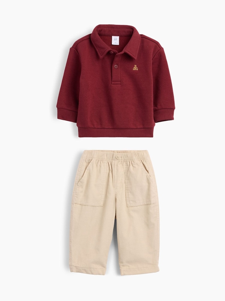 Gap VintageSoft Polo Outfit Set (0-24maanden) - Afbeelding 1 van 3 Gap VintageSoft Polo Outfit Set (0-24maanden) - Afbeelding 1 van 3