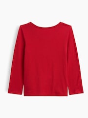 Rojo con manzanas - Camiseta gráfica de manga larga de Gap (6 meses-5 años) - Imagen 2 de 3