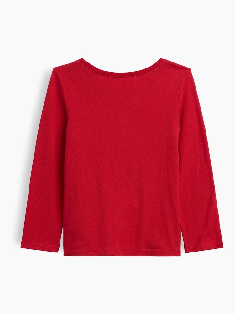 Rojo con manzanas - Camiseta gráfica de manga larga de Gap (6 meses-5 años) - Imagen 2 de 3