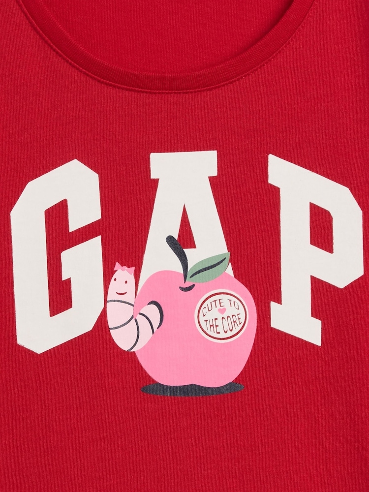 Rojo con manzanas - Camiseta gráfica de manga larga de Gap (6 meses-5 años) - Imagen 3 de 3