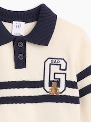 Gap Cream/Navy Stripe Polo Jumper Outfit Set (0-24mths) - Image 3 of 3