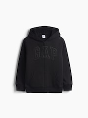 Schwarz - Gap Sherpa-Lined Zip-Up Hoodie (4-13yrs) - Bild 1 von 2
