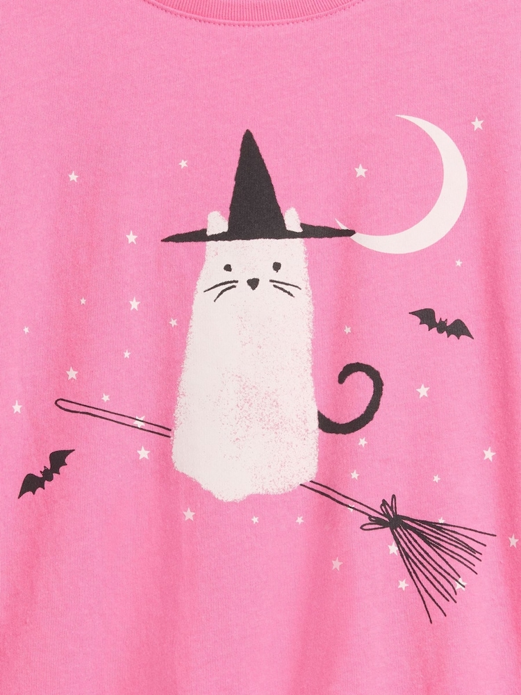 Gap Pink Halloween Graphic Short Sleeve T-Shirt (6mths-5yrs) - Image 3 of 3 Gap Pink Halloween Graphic Short Sleeve T-Shirt (6mths-5yrs) - Image 3 of 3