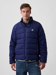 Gap Navy Relaxed Puffer Jacket - Image 1 of 4