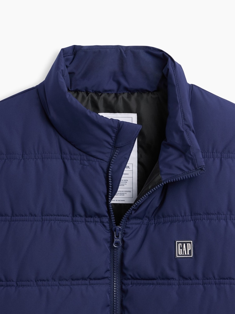 Gap Navy Relaxed Puffer Jacket - Image 4 of 4 Gap Navy Relaxed Puffer Jacket - Image 4 of 4