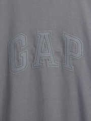 Grijs - Gap Heavyweight Relaxed Gap Logo Crop T-shirt - Afbeelding 3 van 3
