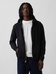 Svart - Gap VintageSoft Relaxed Zip Hoodie - Bild 1 av 5