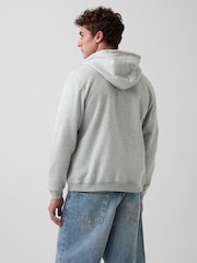 Grå - Gap VintageSoft Relaxed Zip Hoodie - Bild 2 av 4