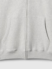 Grå - Gap VintageSoft Relaxed Zip Hoodie - Bild 4 av 4