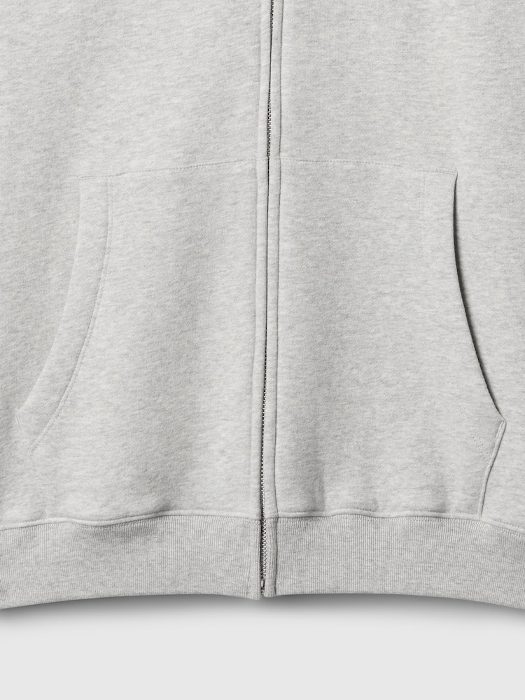 Grå - Gap VintageSoft Relaxed Zip Hoodie - Bild 4 av 4