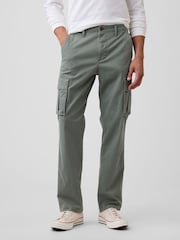 Gap Green Essential Straight Cargo Trousers - Image 1 of 6