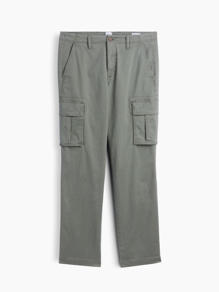 Gap Green Essential Straight Cargo Trousers - Image 6 of 6 Gap Green Essential Straight Cargo Trousers - Image 6 of 6