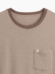 Gap Khaki Green Stripe Pocket Short Sleeve T-Shirt - Image 4 of 4