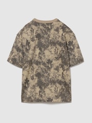 Gap Brown Camouflage Heavyweight Boxy Short Sleeve T-Shirt - Image 2 of 2
