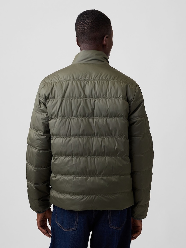 Gap Green Relaxed Puffer Jacket - Image 2 of 4 Gap Green Relaxed Puffer Jacket - Image 2 of 4