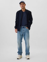 Gap Blue EverydaySoft Mini-Logo V-Neck T-Shirt - Image 3 of 4