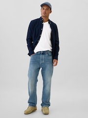 Gap White EverydaySoft Mini-Logo V-Neck T-Shirt - Image 3 of 4