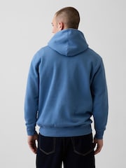 Bleu - Sweat à capuche Gap Vintage Soft Arch à logo - Image 2 de 4