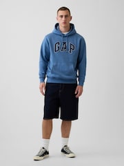Bleu - Sweat à capuche Gap Vintage Soft Arch à logo - Image 4 de 4