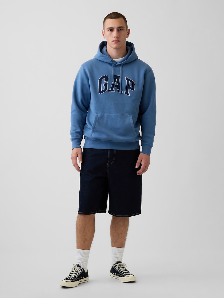 Bleu - Sweat à capuche Gap Vintage Soft Arch à logo - Image 4 de 4