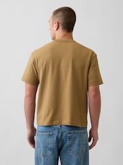 Lichtbruin - Gap Heavyweight Relaxed Gap Logo Crop T-shirt - Afbeelding 2 van 4