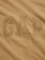 Lichtbruin - Gap Heavyweight Relaxed Gap Logo Crop T-shirt - Afbeelding 4 van 4