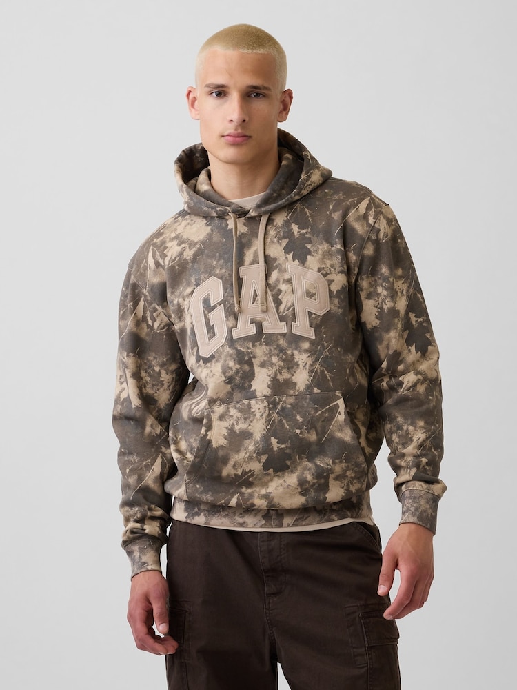 Gap Brown Camo VintageSoft Arch Logo Hoodie - Image 1 of 4