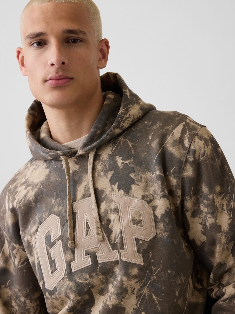 Gap Brown Camo VintageSoft Arch Logo Hoodie - Image 4 of 4