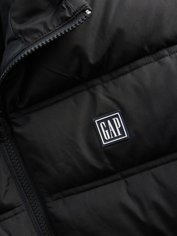 Gap Black Relaxed Puffer Jacket - Image 4 of 4 Gap Black Relaxed Puffer Jacket - Image 4 of 4