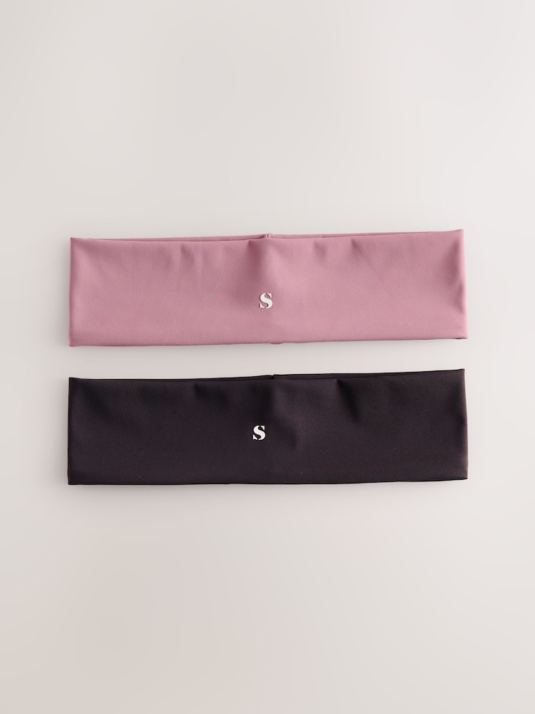 self. Chocolate Brown / Pink Headbands 2 Pack - Image 1 of 4