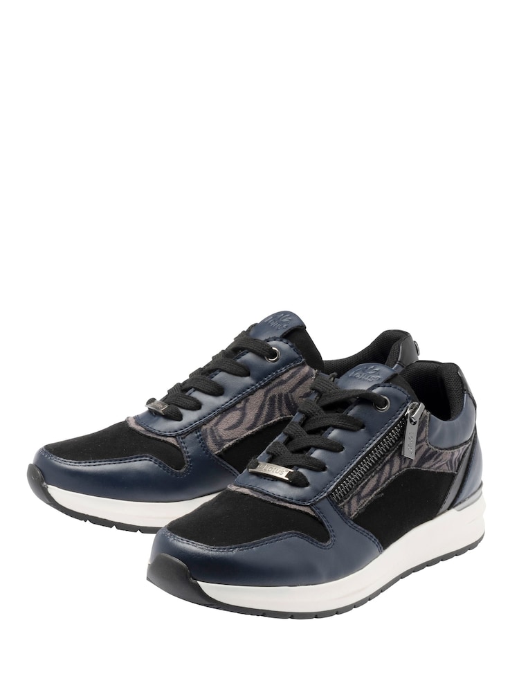 Lotus Blue Casual Side Zip Trainers - Image 2 of 4 Lotus Blue Casual Side Zip Trainers - Image 2 of 4