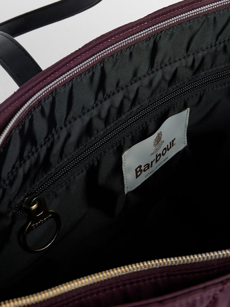 Barbour® Brown Quilted Tote Bag - Image 4 of 4