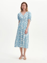 Finery Margot Rynket Midi Kjole Med knapper - Bilde 1 av 4