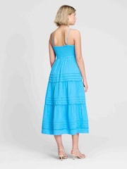 Albastru - Rochie midi Finery Hazel din pânză de bumbac - Imaginea 2 din 4