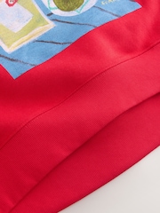 Red Artist Editions Frankie Thorp x Hand Painted Spicy Margarita Cocktail Graphic Print Sweatshirt - Image 6 of 7