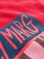 Red Artist Editions Frankie Thorp x Hand Painted Spicy Margarita Cocktail Graphic Print Sweatshirt - Image 7 of 7
