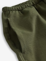 Forest Green Seer Sucker Lightweight Shorts - Image 7 of 9