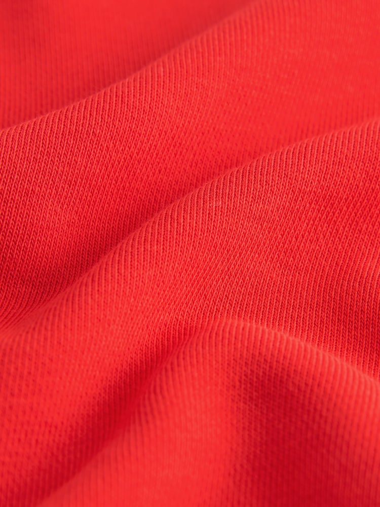 Rojo - Camiseta estilo sudadera de manga corta y cuello redondo gruesa gráfica City - Imagen 8 de 8 Rojo - Camiseta estilo sudadera de manga corta y cuello redondo gruesa gráfica City - Imagen 8 de 8