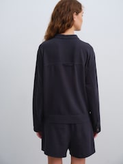 Charcoal Grey Seer Sucker Button Through Lightweight Jacket - Image 2 of 5